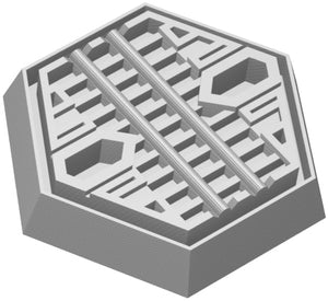 Feldherr plastic base set for board games / tabletop - 3 hexagonal bases