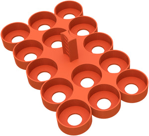 Feldherr paint racks + token trays for 4l Really Useful Boxes - 56 Citadel paint pots (12 ml / 18 ml / 24 ml) + game material