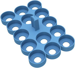 Feldherr paint racks + token trays for 4l Really Useful Boxes - 56 Citadel paint pots (12 ml / 18 ml / 24 ml) + game material