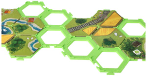 7 pcs. value set Feldherr Hex tile holders for Dorfromantik: The Board Game