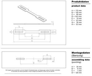 Reinforcing plate red model 991.0
