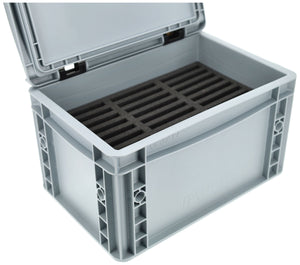 Compact A4 mobile oasis with lid - organization and security for up to 27 smartphones