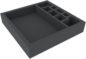 AFMEXZ055BO 285 mm x 285 mm x 55 mm foam tray for board games with 9 compartments