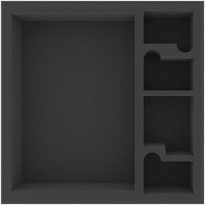 AFMFFZ060BO 285 mm x 285 mm x 60 mm foam tray for board games with 5 compartments