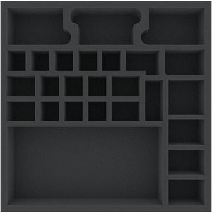 AGMFCS050BO 295 mm x 295 mm x 50 mm foam tray for board games with 26 compartments