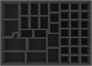 AYMFBV065BO 420 mm x 300 mm x 65 mm foam tray for board games with 40 compartments