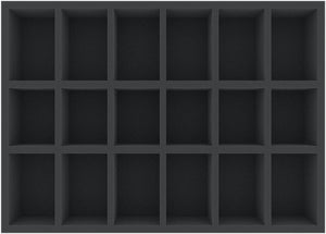 AYMFCJ060BO 420 mm x 300 mm x 60 mm foam tray for board games with 18 compartments