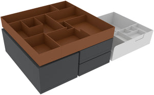 Feldherr espuma set + Premium Organizer Insert para Descent: Legends of the Dark - The Betrayer's War - caja del juego de mesa