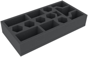 BEMFFH050BO 285 mm x 142 mm x 50 mm foam tray for board games with 14 compartments