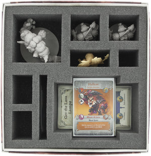 Conjunto de valores de la bandeja de espuma para Arcadia Quest: Caja de juego de tablero de Lotta Lava entera