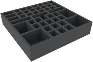 BHMFEW065BO 314 mm x 314 mm x 65 mm foam tray for board games with 46 compartments