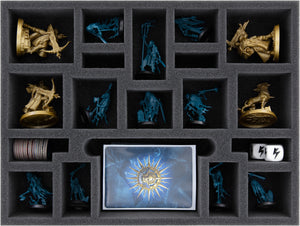 BJMEZC050BO 293 mm x 219 mm x 50 mm foam tray for board games with 17 compartments