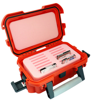 Protective case / transport case waterproof for 2.5 SSD / HDD hard drives - 14 compartments