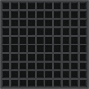 CPMFBB060BO 500 mm x 500 mm x 60 mm foam tray with 100 compartments