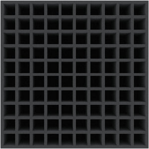 CPMFBB130BO 500 mm x 500 mm x 130 mm foam tray with 100 compartments