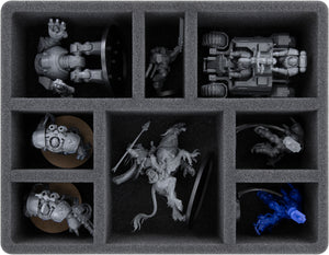 Feldherr foam set for Citadel Battle Figure Case - 16 larger Miniatures + Pick and Pluck tray for tanks/monsters