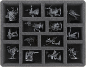 Feldherr foam set for Citadel Battle Figure Case - 28 Miniatures + Pick and Pluck tray for tanks/monsters