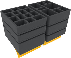 Feldherr foam set for Citadel Crusade Figure Case - 44 Miniatures + 2 Pick and Pluck trays for tanks/monsters