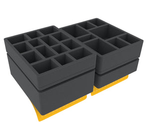 Feldherr foam set for Citadel Crusade Figure Case - 44 Miniatures + 2 Pick and Pluck trays for tanks/monsters