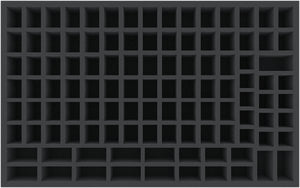 CVMFHZ055BO 495 mm x 310 mm x 55 mm foam tray for board games with 110 compartments