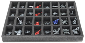 DD040A001 360 mm x 260 mm x 40 mm foam insert for Euroboxes 40 x 30 cm - 32 miniatures