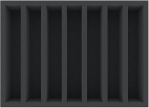 DDMFNL065BO 360 mm x 260 mm x 65 mm foam tray with 7 compartments