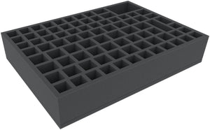 DOMFHQ075BO 415 mm x 300 mm x 75 mm foam tray for board games with 85 compartments