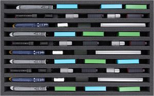 DS040A002 foam inlay N Gauge - vertical - 10 slots for model railway locomotives, wagons and vehicles