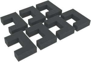 Euro Box / Container Case for model railway locomotives, wagons and vehicles - 3 slots for S Gauge - horizontal