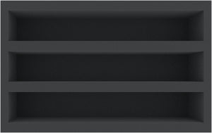 Euro Box / Container Case for model railway locomotives, wagons and vehicles - 3 slots for 0 Gauge - vertical