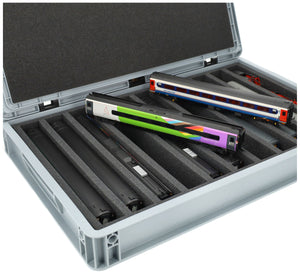 Feldherr Eurobox 60 x 40 cm Set for model railway - 00 scale - 11 compartments - foam insert for upright storage