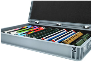 Euro Box with Zugliege - 9 compartments for 00 Gauge - for model railway locomotives, wagons and vehicles