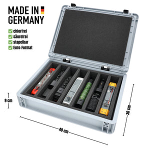 Feldherr Eurobox 40 x 30 cm Set for model railway - 00 scale - 7 compartments - foam insert for upright storage