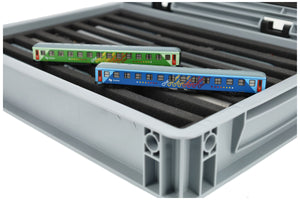 Feldherr Eurobox 40x30 Set for model railway - N scale - 8 compartments - foam insert for upright storage