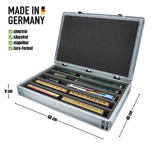 Feldherr Eurobox 60 x 40 cm Set para modelismo ferroviario - escala 00 - 5 compartimentos - inserto de espuma para almacenamiento horizontal