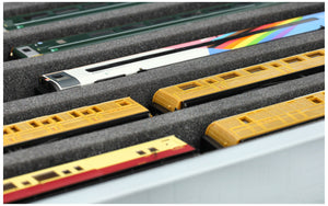 Feldherr Eurobox 60 x 40 cm Set para modelismo ferroviario - escala 00 - 5 compartimentos - inserto de espuma para almacenamiento horizontal