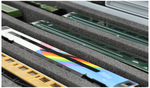 Feldherr Eurobox 60 x 40 cm Set para modelismo ferroviario - escala 00 - 5 compartimentos - inserto de espuma para almacenamiento horizontal