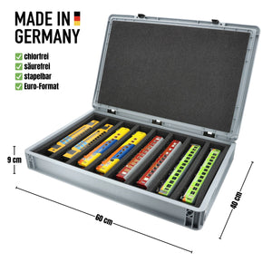Feldherr Eurobox 60 x 40 cm Set for model railway - H0 scale - 8 compartments - foam insert for horizontal storage