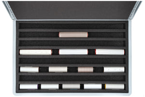 Feldherr Eurobox 60 x 40 cm Set para modelismo ferroviario - escala H0m - 8 compartimentos - inserto de espuma para almacenamiento vertical