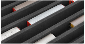 Feldherr Eurobox 60 x 40 cm Set para modelismo ferroviario - escala H0m - 8 compartimentos - inserto de espuma para almacenamiento vertical