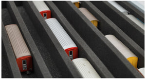 Feldherr Eurobox 60 x 40 cm Set para modelismo ferroviario - escala H0m - 8 compartimentos - inserto de espuma para almacenamiento vertical