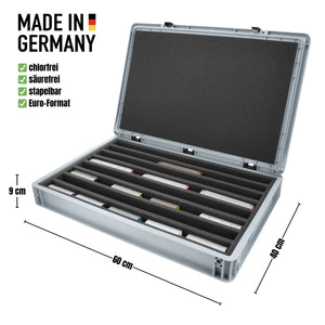 Feldherr Eurobox 60 x 40 cm Set para modelismo ferroviario - escala H0m - 8 compartimentos - inserto de espuma para almacenamiento vertical