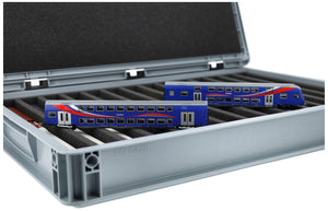 Feldherr Eurobox 60 x 40 cm Set for model railway - TT scale - 14 compartments - foam insert for upright storage