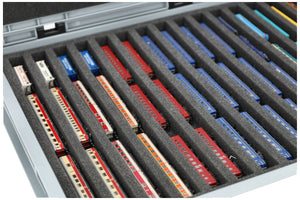 Feldherr Eurobox 60 x 40 cm Set para modelismo ferroviario - escala Z - 18 compartimentos - inserto de espuma para almacenamiento horizontal
