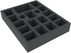 FCMEZS050BO 285 mm x 230 mm x 50 mm foam tray for board games with 18 compartments