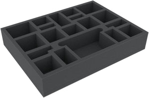 BJMEZC050BO 293 mm x 219 mm x 50 mm foam tray for board games with 17 compartments