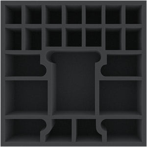 BSMFBM075BO 290 mm x 290 mm x 75 mm foam tray for board games with 23 compartments