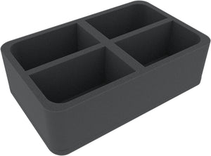 HSMFEA080BO 80 mm Half-Size foam tray with 4 compartments