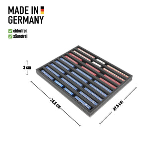 FS030A002 Foam inlay Z Gauge - horizontal - 9 slots for model railway locomotives, wagons and vehicles