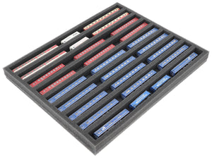 FS030A002 Foam inlay Z Gauge - horizontal - 9 slots for model railway locomotives, wagons and vehicles